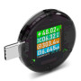 USB Type-C tester, 50V, 12A, Color LCD screen, round, touch