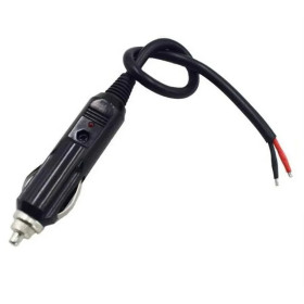 Szivargyújtó adapter, vezetékekkel, 12-24V, LED-del