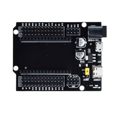 ESP32 expansion board in UNO format, 6.5–16V