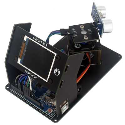 Kit mini radar ultrasunete, TFT 1.8, UNO R3