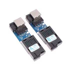 Mini Gigabit converter set for fiber optic, A and B, 1000Mbps