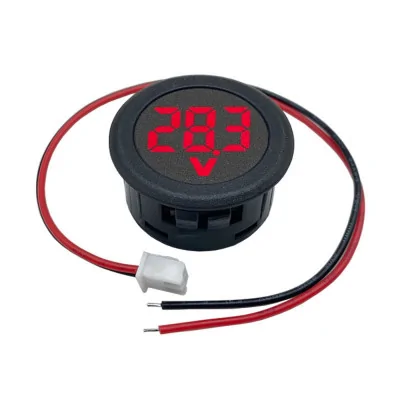 Digital panel voltmeter, Red, 30mm, 4-100VDC