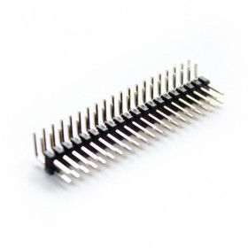 Busbar 80 pins 90 degrees 2.54 male, double