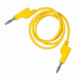 Bananenkabel 4mm zu 4mm, 1000V 15A, Gelb, 1m