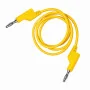 Banán kábel 4mm-ről 4mm-re, 1000V 15A, sárga, 1m