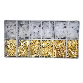 Kit 450 isolierte Flachsteckhülsen (Gabel), 2,8, 4,8, 6.3mm