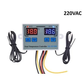 Termostat Digital Dual, XK-W1088, Releu 10A, NTC 10K, 220VAC