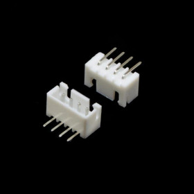 XH2.54 connector with 4 pins, 90-degree terminals