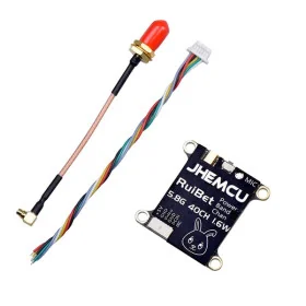 VTX JHEMCU RuiBet Tran-3016W, 5.8G analog video transmitter, 40 channels, 1.6W, integrated microphone