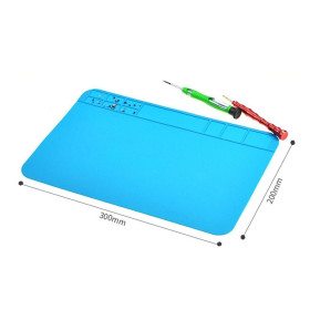 Silicone pad for workbench, heat resistant, 300 x 200mm