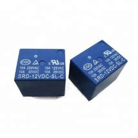Relais 12V 250VAC 10A, 5 Pins