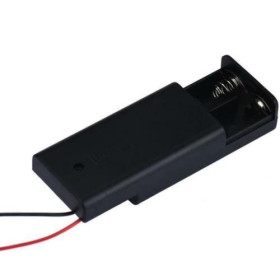 2 porta batterie AA con coperchio e interruttore