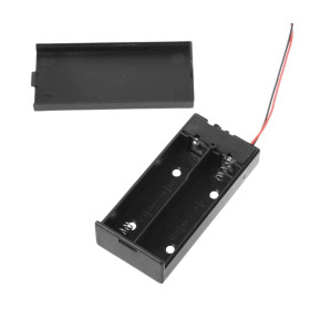 Supporto per batteria 18650 2S con coperchio e interruttore