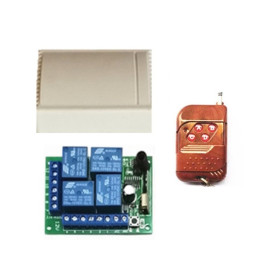4 relay module with remote control, 12V, 433Mhz, programmable