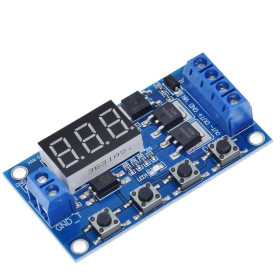 Delay relay module with Mosfet, adjustable time, display, 5-36V