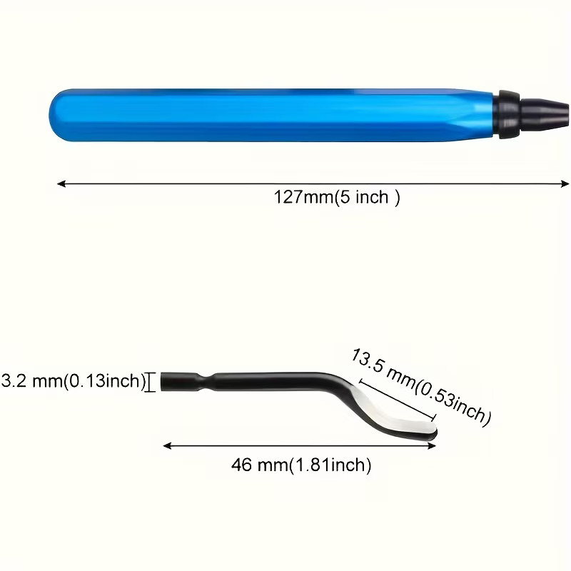 Manual Deburring Tool, Metal Handle, 11 Blades