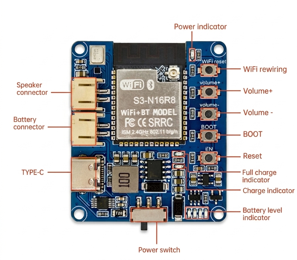 Xiaozhi AI Voice Assistant Module ESP32-S3 with 1.54