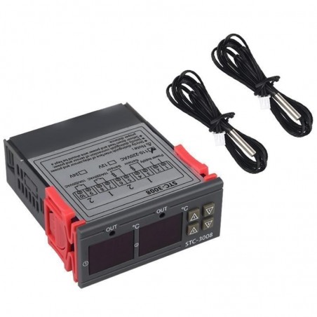 STC-3008 Dual Digital Temperature Controller Two Relay Output 12V ...